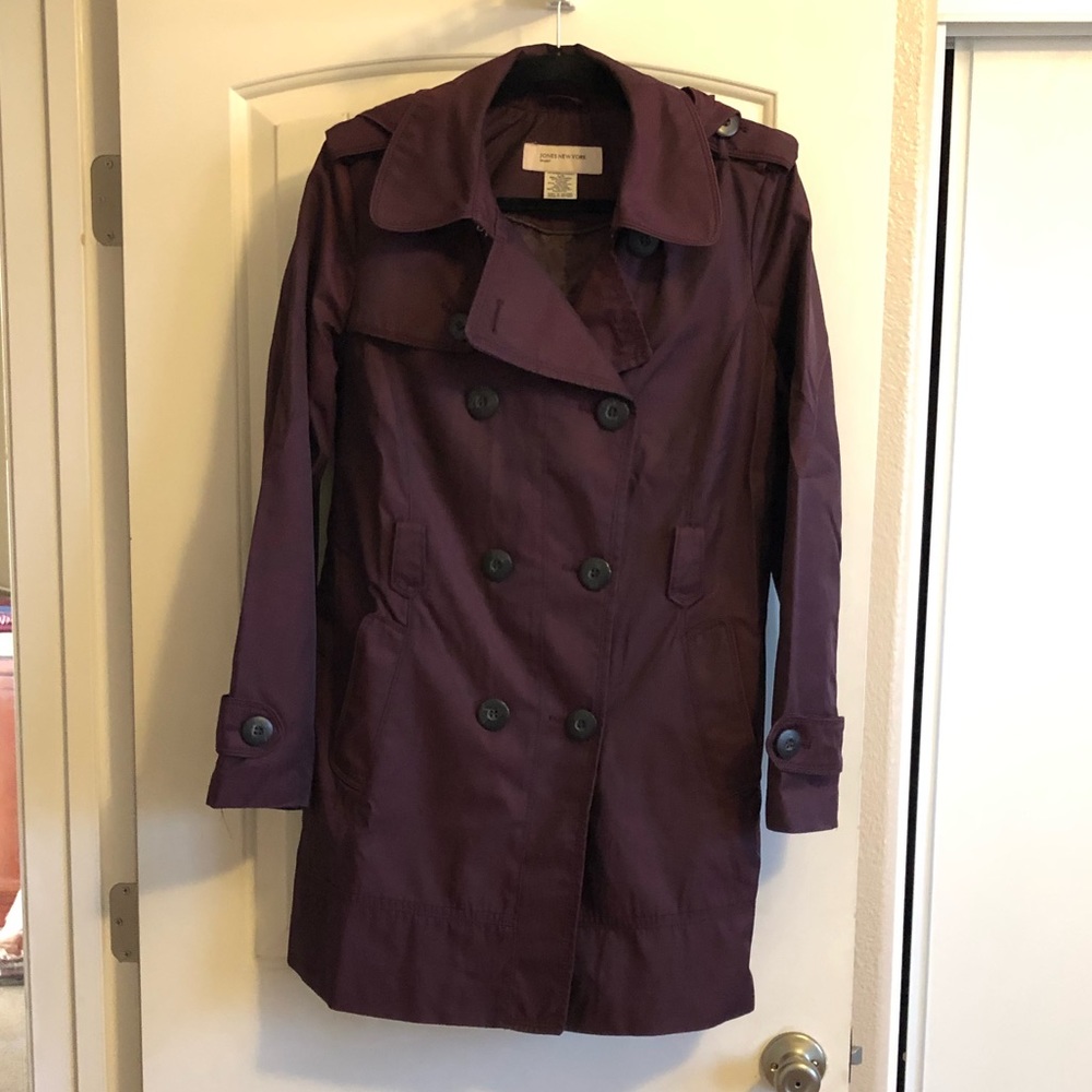 Jones NY Purple Trench Coat